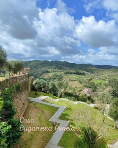 a view of the countryside from the castle at Casa Buganvilia Penela - rooms near of the castle in Penela