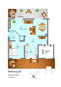 Κάτοψη του Ferienhaus CARPE DIEM in Gager WE 02 direkt am Bodden