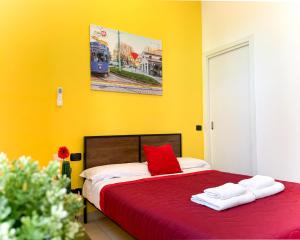 Postel nebo postele na pokoji v ubytování CiaoMi - Hostel & Long Stay - Milano Niguarda & Bicocca