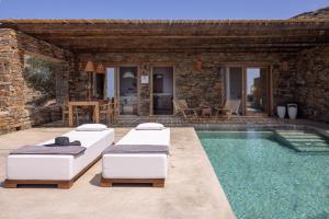 TzádhosPētra Tinos的别墅 - 带游泳池和两张床