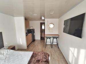 TV a/nebo společenská místnost v ubytování Apartaestudio S201 a 2 calles Milán Urbanevo