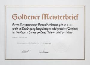 תעודה, פרס, שלט או מסמך אחר המוצג ב-Hotel-Gasthof-Kohlmeier