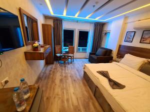 Voodi või voodid majutusasutuse tourist hotel toas