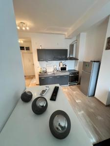 Eldhús eða eldhúskrókur á Apartman-Stefanovic