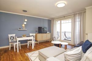 Posezení v ubytování Ferienwohnung mit traumhaftem Meerblick - Haus am Meer FeWo 07