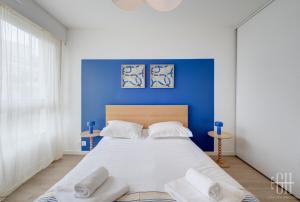 Postel nebo postele na pokoji v ubytování Grand appartement hyper centre,4 chambres, parking