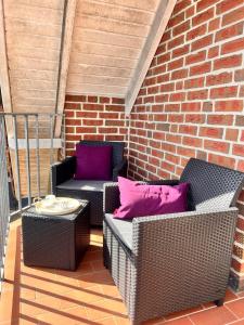 Posezení v ubytování Ferienwohnungen im Haus Boddenruh