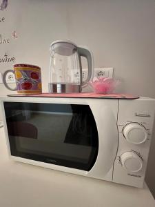 a white microwave with a counter on top of it at La Teranga in Imola +12 photos