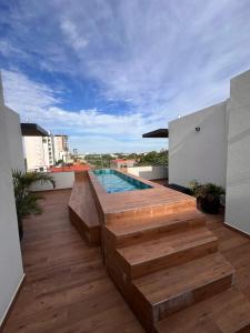 Balkón nebo terasa v ubytování Moderno y hermoso departamento en la mejor zona de Santa Cruz