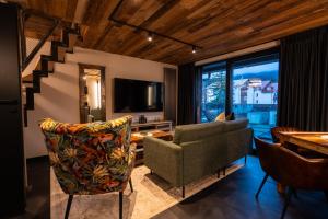 Posezení v ubytování LUNA Luxury Apartments - apartamenty z sauną i jacuzzi