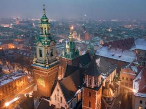 Výhľad na mesto Krakov alebo výhľad na mesto priamo z apartmánu