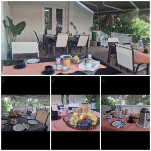 a collage of pictures of a table with fruit on it at Bed and breakfast Nika in Rab +94 photos