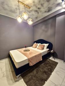 Postel nebo postele na pokoji v ubytování Mogosoaia High Living Studio