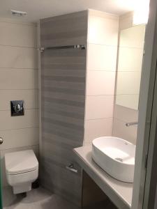 Koupelna v ubytování Hotel Nazos