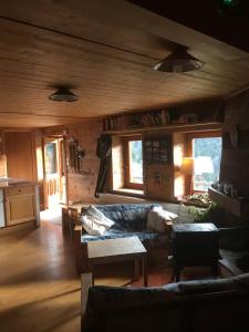 Χώρος καθιστικού στο Chalet La Grangette