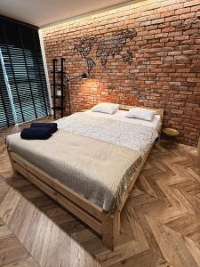 Posteľ alebo postele v izbe v ubytovaní Apartament Bubble z darmowym parkingiem