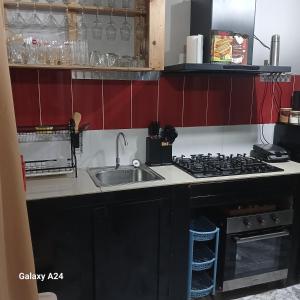 Kuchyň nebo kuchyňský kout v ubytování Casa brunosky