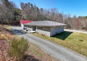 an aerial view of a house on a road at Vintage with Advantages in Bryson City