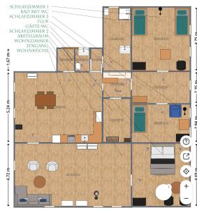Κάτοψη του Große Ferienwohnung in einzigartigem historischen Gebäude