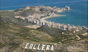 an aerial view of a city on top of a mountain at Bahia Park Résidence in Cullera