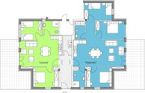 Půdorys ubytování Ferienhaus-Maxe-Wohnung-Hannah