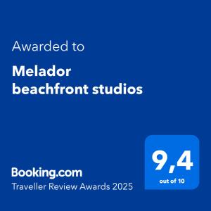 a screenshot of a cell phone with the medicator beathintendent studies text at Melador beachfront studios in Kavos +70 photos