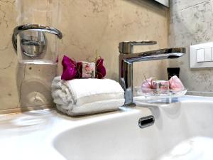 Koupelna v ubytování Green garden apartment