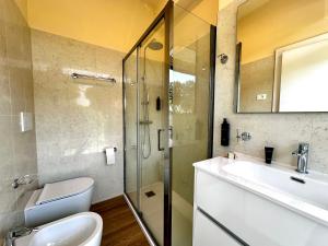 Koupelna v ubytování Green garden apartment