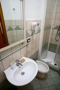 Koupelna v ubytování B&B Al Centro