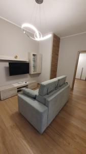 阿斯蒂Appartamento CA' GIARDINO的配有沙发和平板电视的客厅