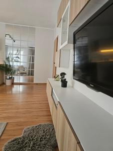 Televízia a/alebo spoločenská miestnosť v ubytovaní Apartament Rema w centrum APARTZAKOP