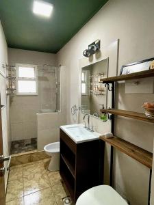 a bathroom with a sink and a toilet at Tu espacio ideal, Amplia y Luminosa en Rio gallegos in Río Gallegos