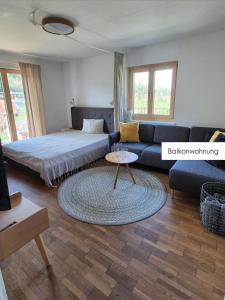 Voodi või voodid majutusasutuse Ferienwohnung Tostner Burgblick toas