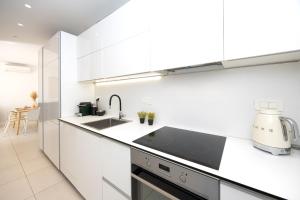 Kuchyň nebo kuchyňský kout v ubytování Apartment Apinelo