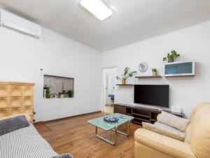 Una sala de estar con un sofá y un televisor. en Villa in Pula near Roman Amphitheater, en Pula