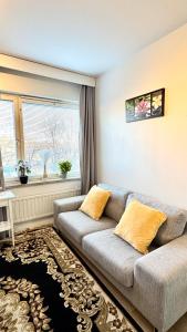 Posezení v ubytování Private room only in apartment at Herttoniemi