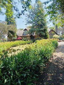 a house with a garden in front of it at Leleshwa Homestead Cottage - Mweiga in Nyeri