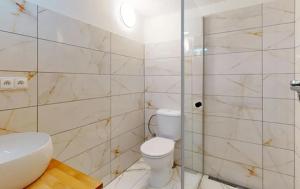 Koupelna v ubytování Apartmány Ústup