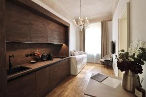 Postel nebo postele na pokoji v ubytování Apartmá Hilda 1905