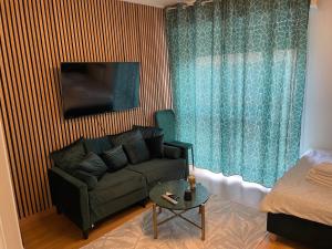 a living room with a couch and a table at Magnifique appartement Metz centre in Metz