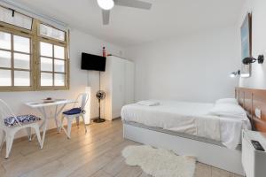 Televízia a/alebo spoločenská miestnosť v ubytovaní Central Bright Studio
