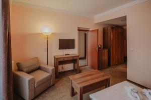 Televízia a/alebo spoločenská miestnosť v ubytovaní Hotel Solisko