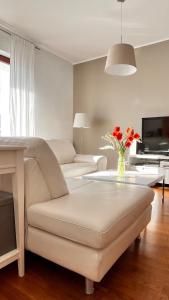 Televízia a/alebo spoločenská miestnosť v ubytovaní Mercury two-bedroom apartment & parking
