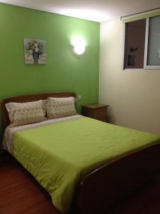 מיטה או מיטות בחדר ב-Casa Ribom