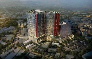 an overhead view of a large building in a city at Beautiful Furnish ALTON Apt UNDIP Semarang in Jatingaleh