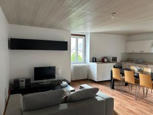 Televisyen dan/atau pusat hiburan di Bel appartement avec wifi à Noyarey