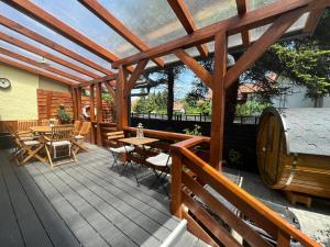 Balkón alebo terasa v ubytovaní Péter Dock Boutique Villa Keszthely