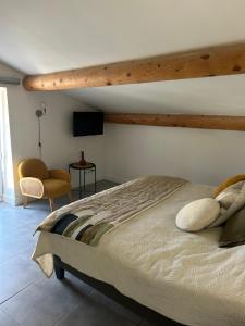 Postel nebo postele na pokoji v ubytování Mon Chemin Privé
