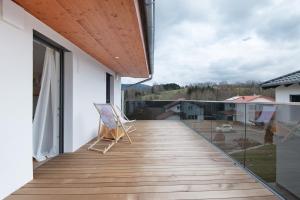 Balkón nebo terasa v ubytování Bayerwald Refugium