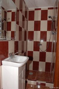 Koupelna v ubytování Apartmány u Marcely